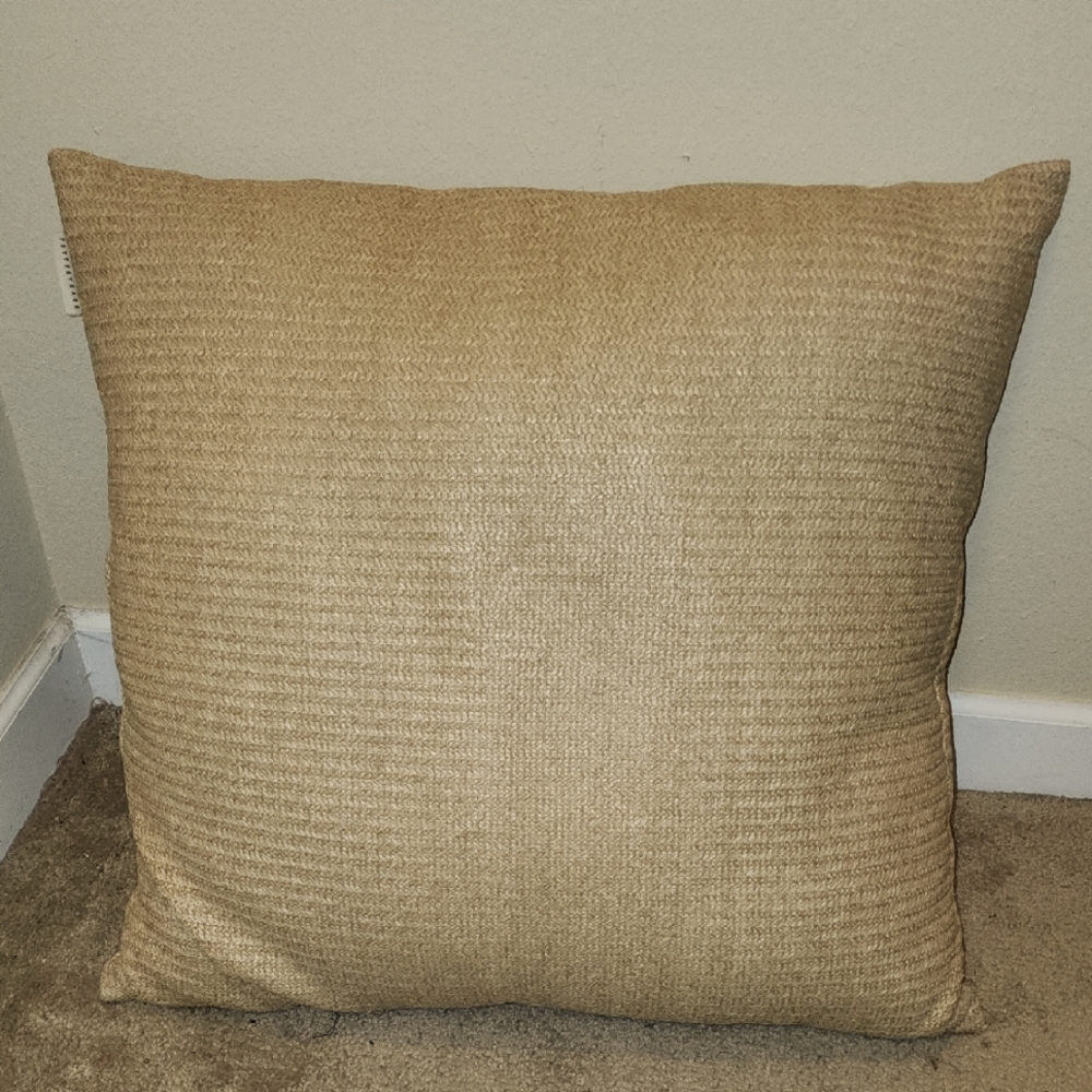Pottery Barn Textured Beige Accent Pillowx2.